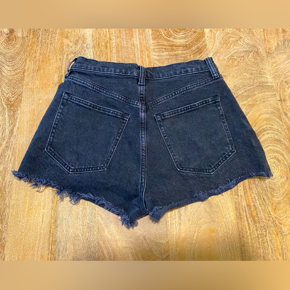 Abercrombie Black Wash Mom Shorts (Curve Love)